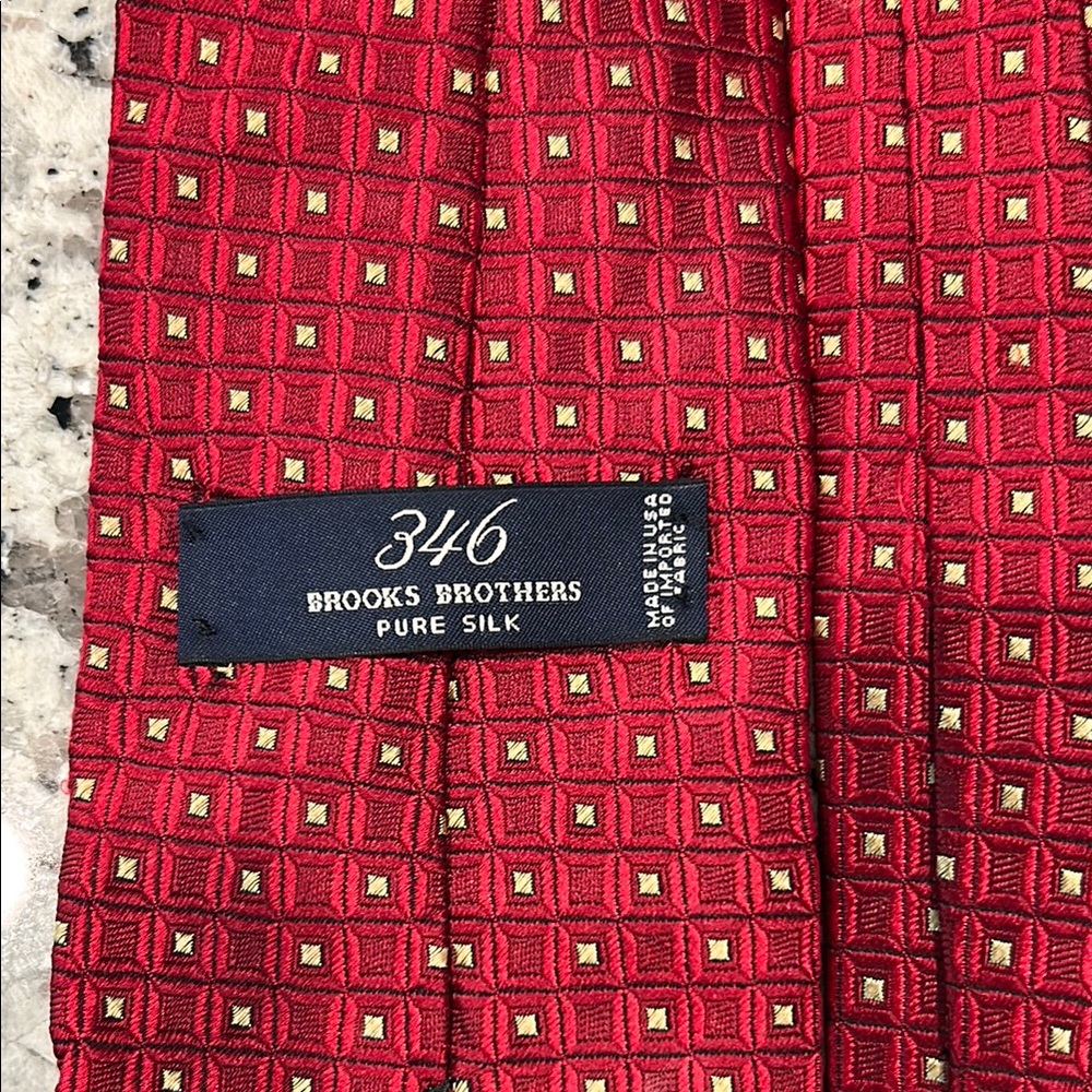 Brooks Brothers Red Textured Tie Classic Accessory - Picture 3 of 4